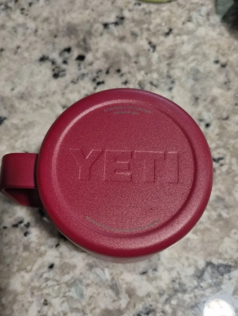 Yeti Insulated Mug in Red with Stainless Steel Rim